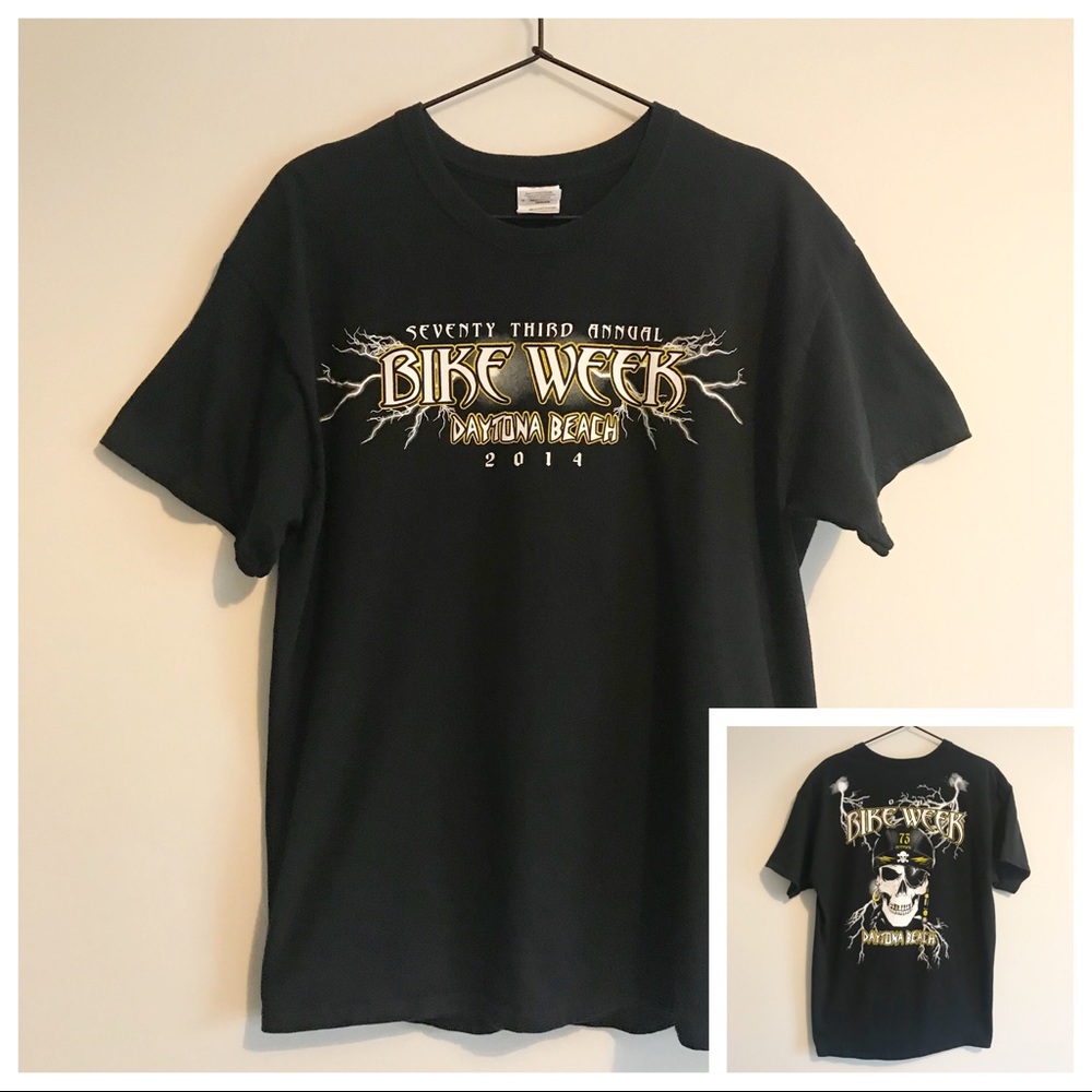 DAYTONA BEACH Bike Week Double Sided Graphic Tee